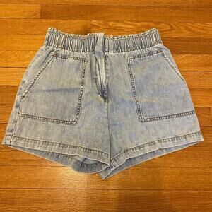 BDG Ruched Elastic Waist Denim Shorts Medium